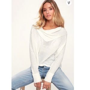 -Free People Wildcat Ivory Thermal Long Sleeve Top‎